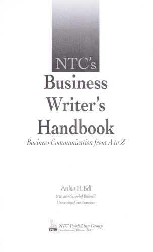 NTC'S Business Writers Handbook: Business Communication From A To Z