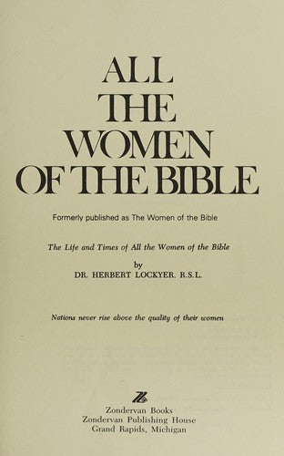 All The Women Of The Bible (All: Lockyer) (All: Lockyer)