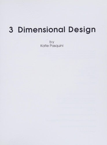 Three-Dimensional Design