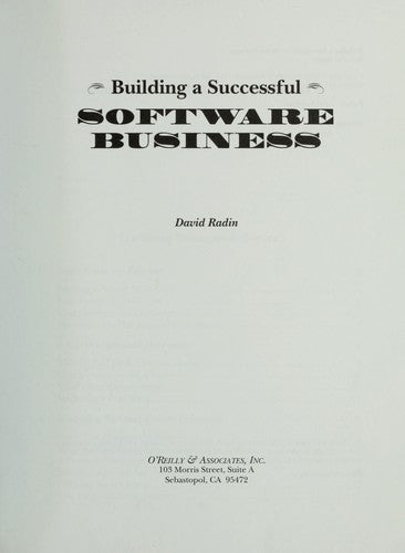 Building A Successful Software Business