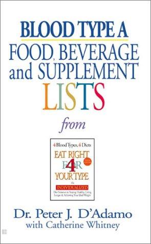 Blood Type A: Food, Beverage And Supplement Lists From Eat Right For Your Type