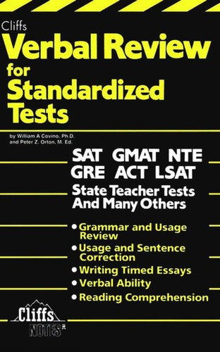 Verbal Review For Standardized Tests (Cliffs Test Prep)