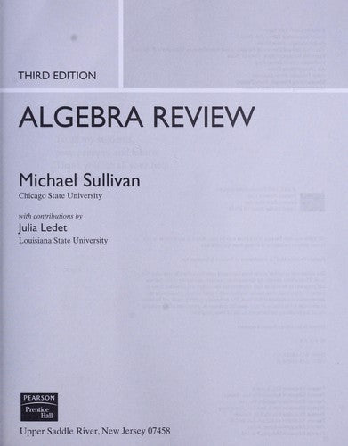Algebra Review