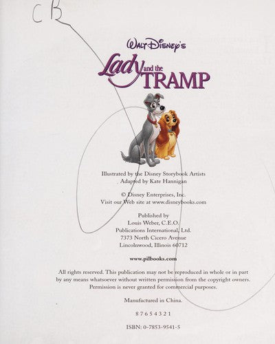 Walt Disney's Lady And The Tramp