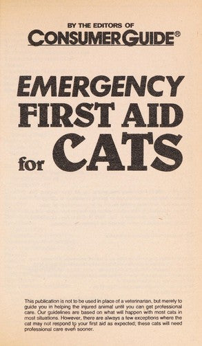Emergency First Aid For Cats