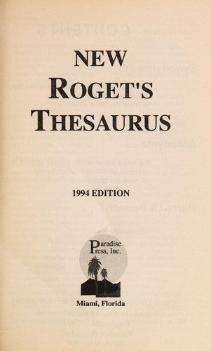 New Roget's Thesaurus