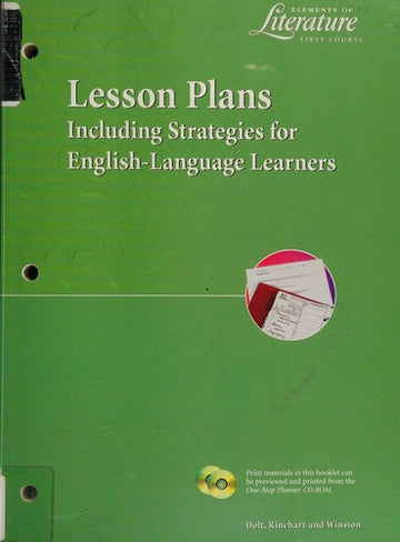 Elements of Literature First Course Lesson Plans, Including Strategies for English-Language Learners