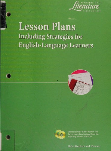 Elements of Literature First Course Lesson Plans, Including Strategies for English-Language Learners