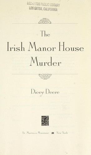 The Irish Manor House Murder: A Torrey Tunet Mystery (Torrey Tunet Mysteries)