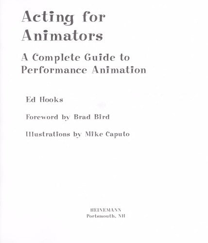 Acting For Animators