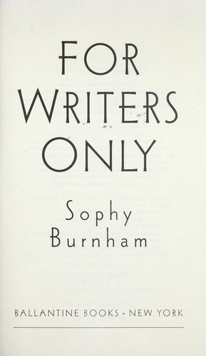 For Writers Only
