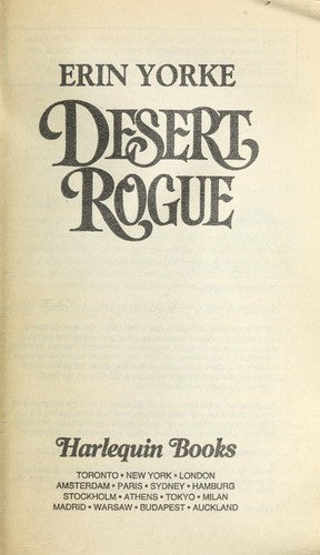 Desert Rogue (Harlequin Historical, No 285)