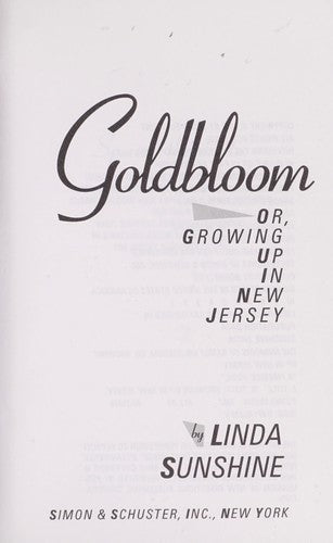 The Memoirs Of Bambi Goldbloom, Or, Growing Up In New Jersey