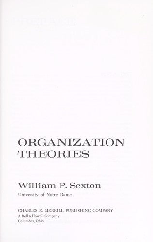 Organization Theories