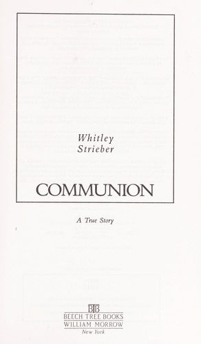 Communion: A True Story