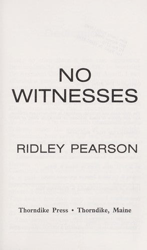 No Witnesses: A Novel