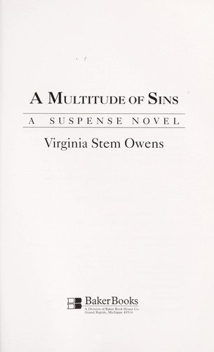 A Multitude Of Sins: A Suspense Novel