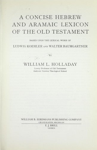 A Concise Hebrew & Aramaic Lexicon Of The Old Testament (with tabbings)