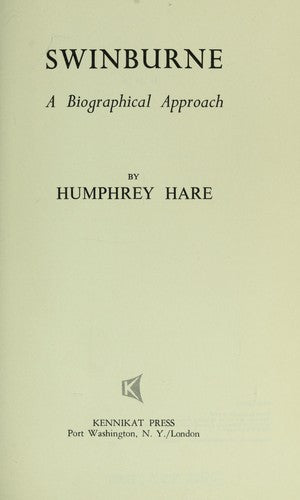 Swinburne, A Biographical Approach.