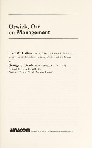 Urwick, Orr On Management