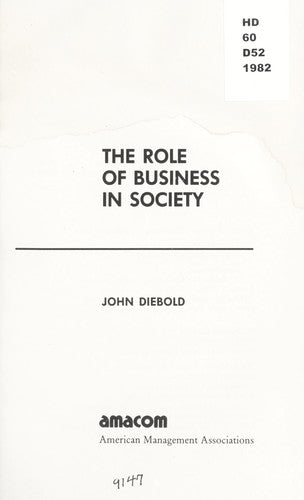 The Role Of Business In Society