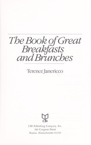 The Book Of Great Breakfasts And Brunches