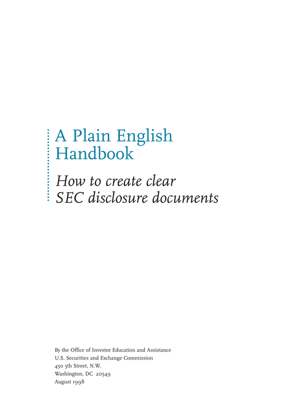 Plain English Handbook