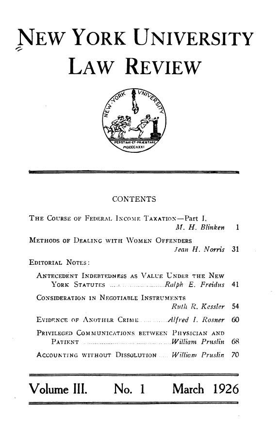 New York University Law Review