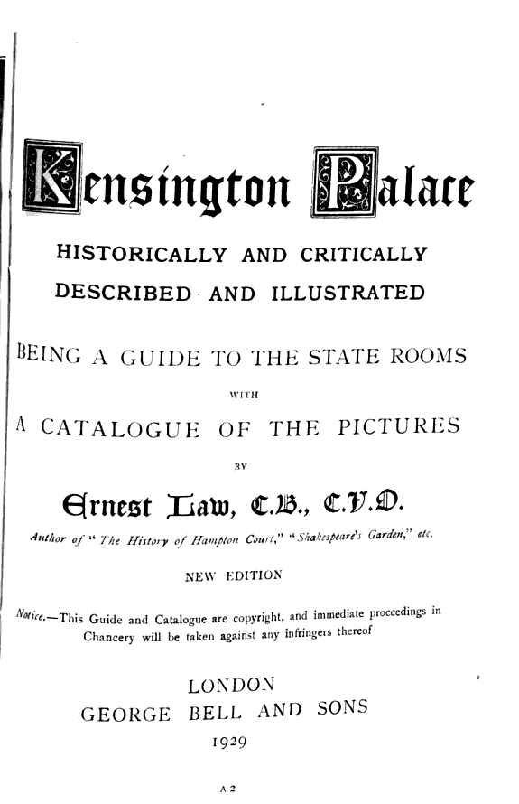 Kensington Palace: The Official Guidebook