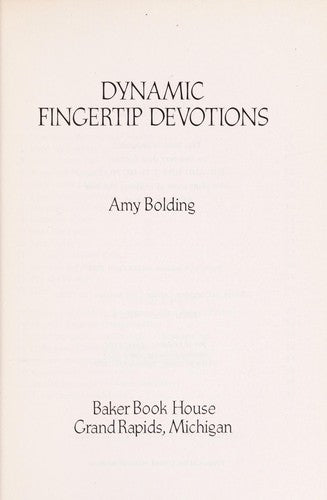 Dynamic Fingertip Devotions