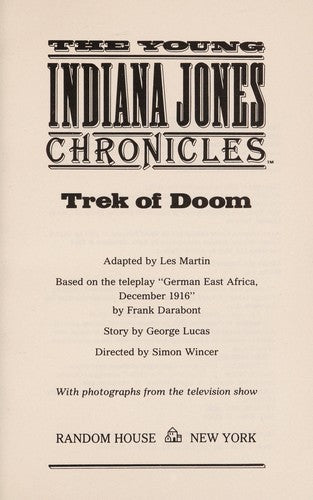 Trek Of Doom-Young Indiana Jne (The Young Indiana Jones Chronicles, Tv-5)