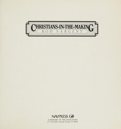 Christians In The Making
