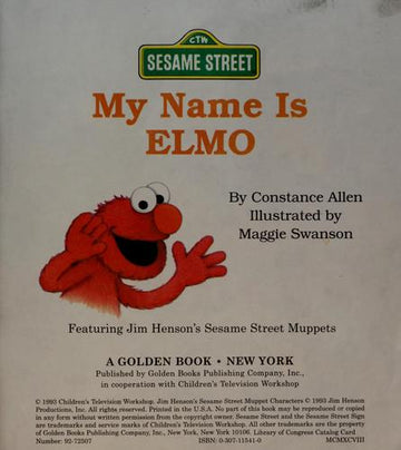 My Name Is Elmo (A Golden Little Look-Look Book)