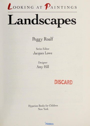 Landscapes: Looking At Paintings