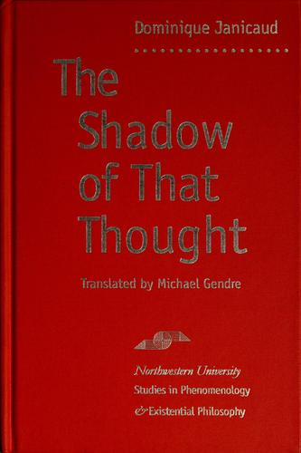 The Shadow Of That Thought: Heidegger and the question of politics