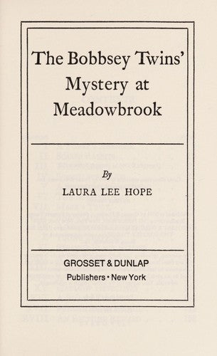 Bobbsey Twins 00: Mystery At Meadowbrook (Bobbsey Twins)