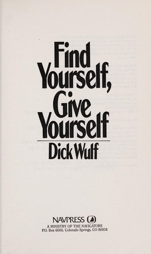 Find Yourself, Give Yourself