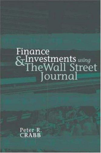 Finance And Investments Using The Wall Street Journal