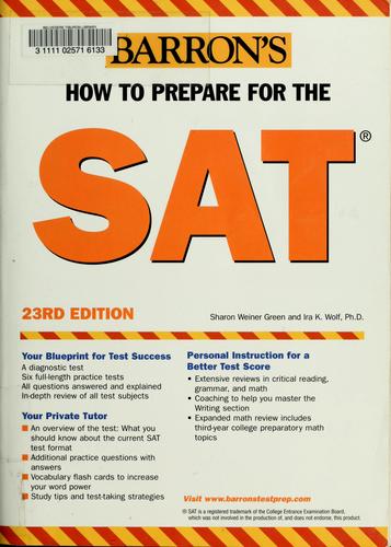 Barron's How To Prepare For The SAT 2007  with CD-Rom