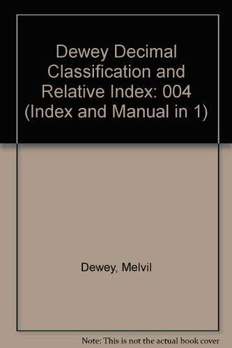 Dewey Decimal Classification And Relative Index