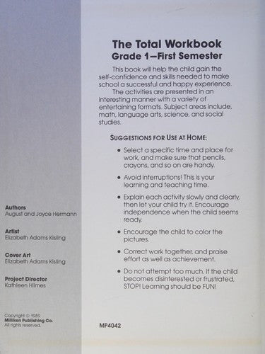 The Total Workbook: Grade 1-First Semester