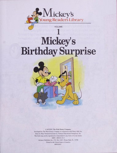Mickey's Birthday Surprise (Mickey's Young Readers Library, Volume #1)