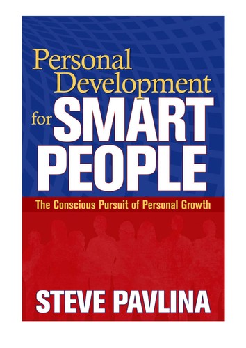 Personal Development For Smart People: The Conscious Pursuit Of Personal Growth (without dust jacket)