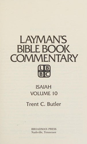 Isaiah  (Layman's Bible Book Commentary, 10)