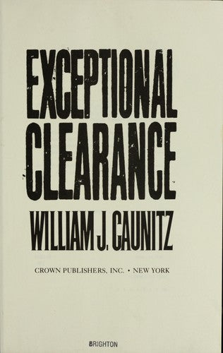 Exceptional Clearance