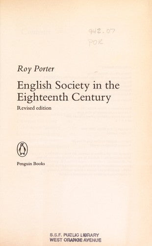 English Society In The Eighteenth Century (Penguin Social History Of Britain)