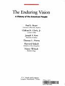 The Enduring Vision : A History Of The American People: a history of the American people