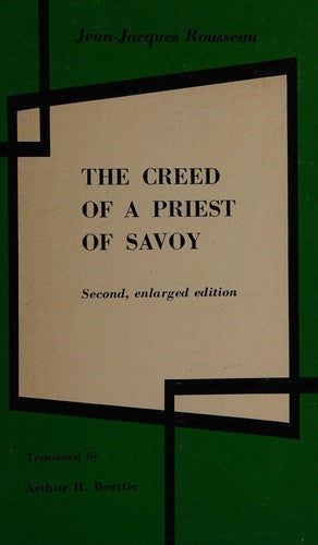The Creed Of A Priest Of Savoy