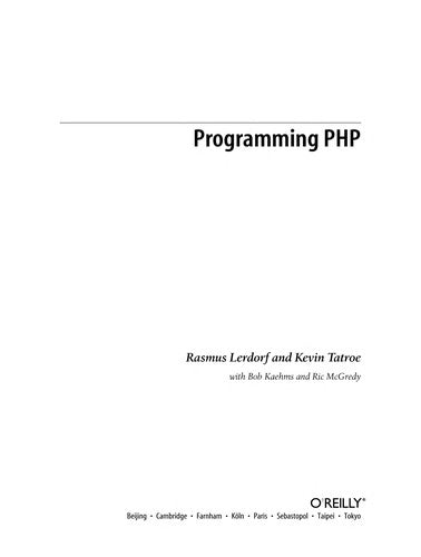 Programming PHP
