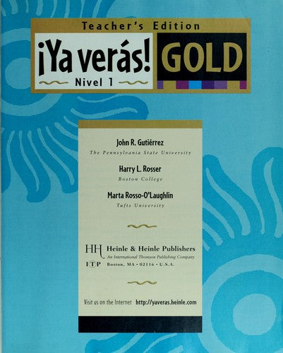 Ya Veras Gold Nivel (Level) 3 Tchr Workbook / Lab Manual